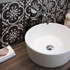 Smart Tiles Zelfklevende Tegels X4, 19.69 X 19.69cm - Vintage Girona Nera Zwart