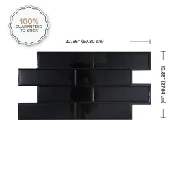 Smart Tiles Zelfklevende Tegels X2, 57.3 X 27.64cm - Oslo Nero Noir