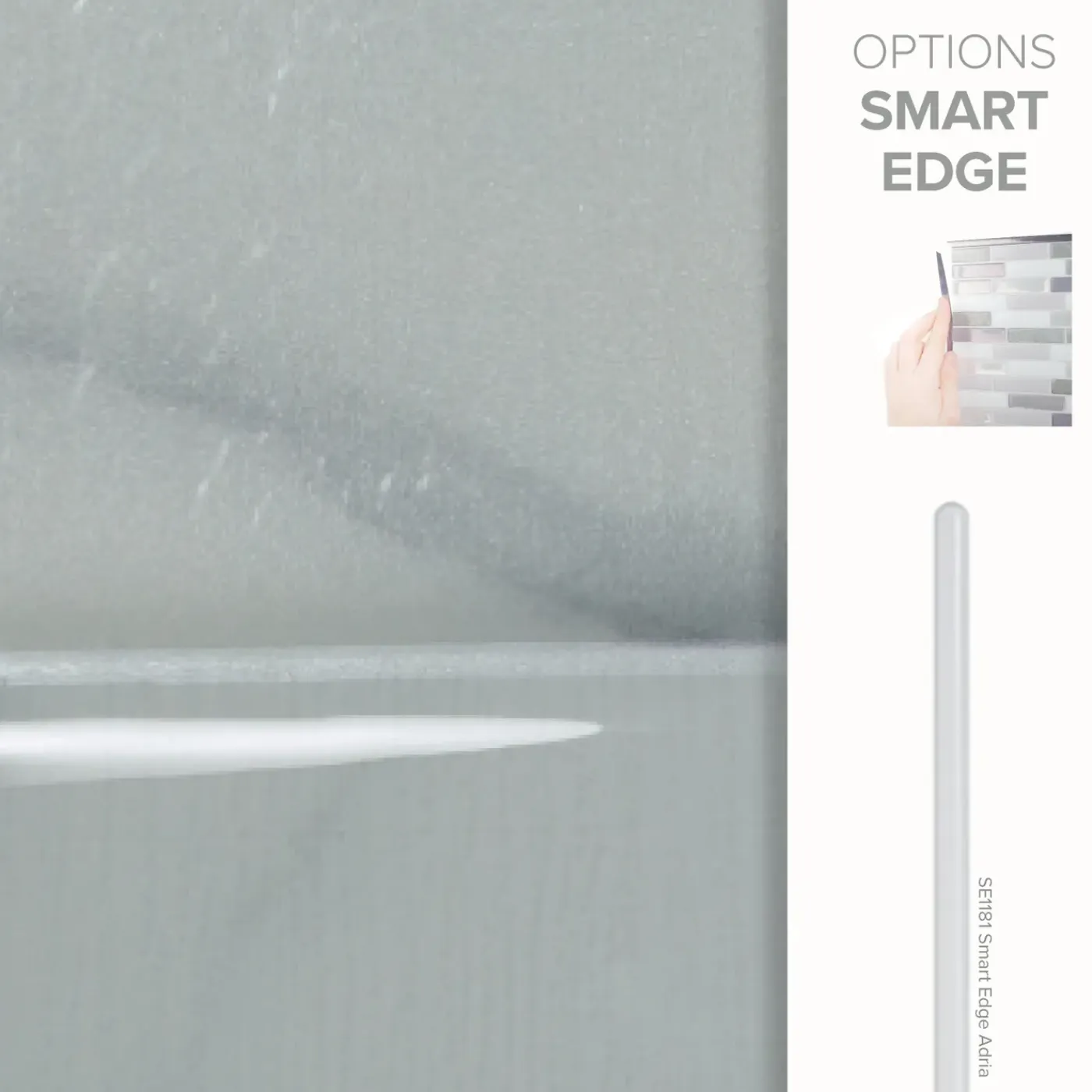 Smart Tiles Zelfklevende Tegels X2, 57.3 X 29.41cm - Norway Asti Grijs