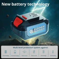 Könner & Söhnen Snoerloze Elektrische Snoeischaar Ks Cps20v-32 Case | Incl. 2.0ah Accu En 2.4a Lader