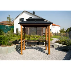 Sojag Maui Aluminium Bbq Grillpaviljoen In Houtlook - 158x249x278 Cm