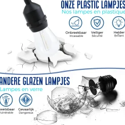 Solar Lichtsnoer Buiten - 8,5 Meter - 12 LED Lampen - Zonne-energie & Stekker - IP65 - Classic