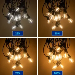 Solar Lichtsnoer Buiten - 8,5 Meter - 12 LED Lampen - Zonne-energie & Stekker - IP65 - Basic