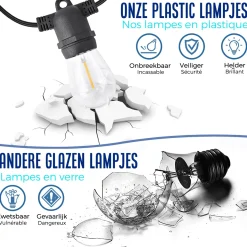 Solar Lichtsnoer Buiten - 8,5 Meter - 12 LED Lampen - Zonne-energie & Stekker - IP65 - Basic