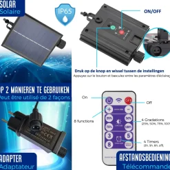 Silverline Solar Lichtsnoer Buiten - 8,5 Meter - 12 LED Lampen - Zonne-energie & Stekker - IP65 - Plug-In