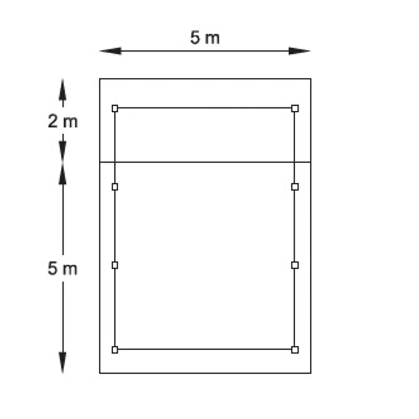 Solid Garage S7756 met Roldeur - 21m2 - 390x540x250cm