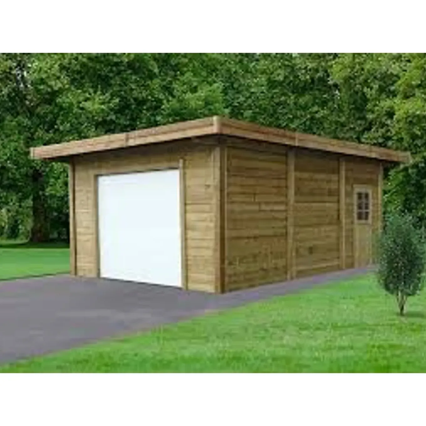 Solid Garage S7756 met Roldeur - 21m2 - 390x540x250cm