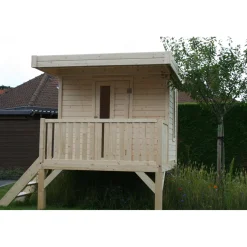Solid kinderspeelhuis Modern met ramen 180 x 180 cm