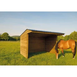 Solid Paardenstal Superia Shelter S7791 - Massief Hout - 40mm - 400x292cm