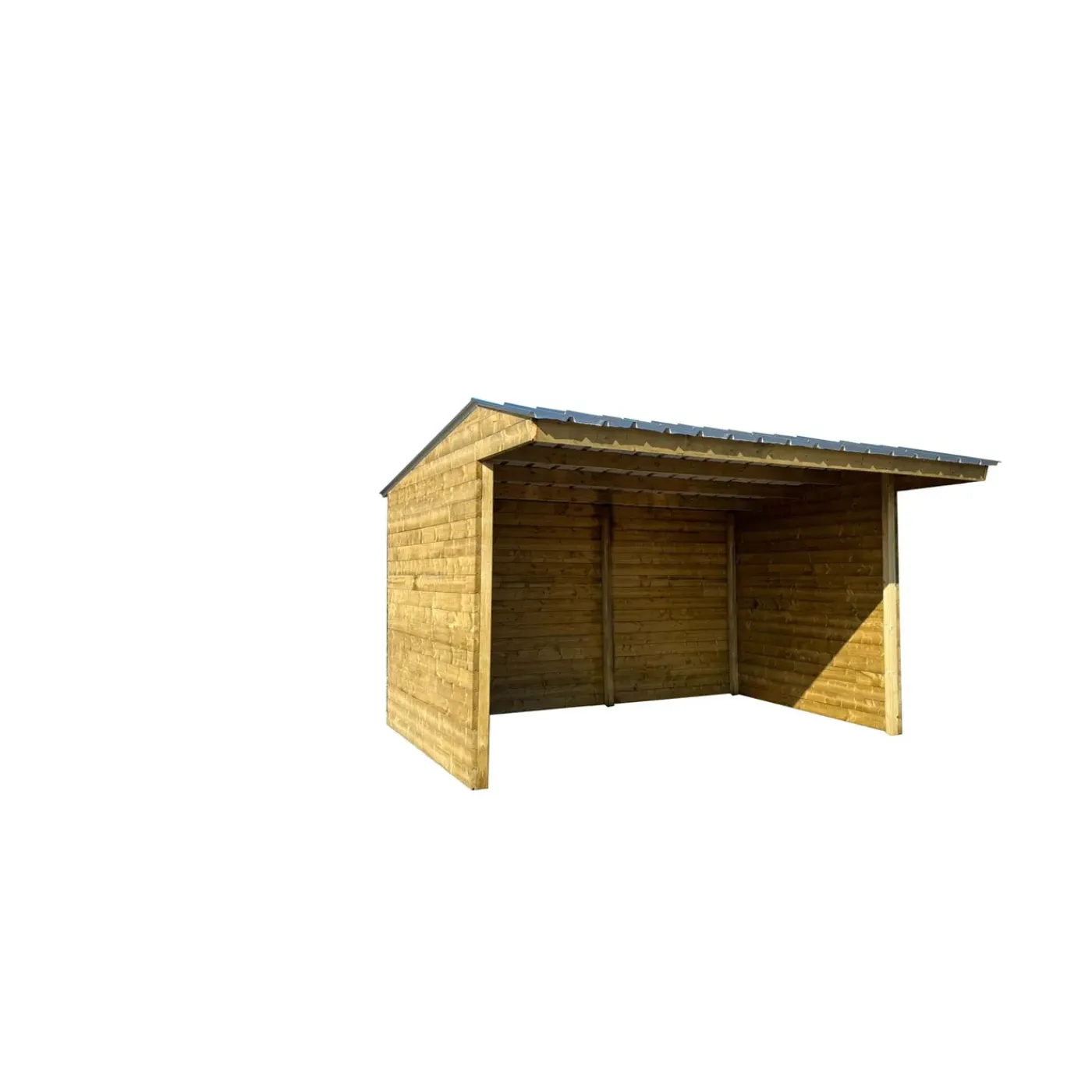 Solid Paardenstal Superia Shelter S7793 - Massief Hout - 40mm - 600x292cm