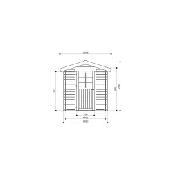 Solid Superia Essen Tuinhuis - Vuren - Onbehandeld - 198x198x218,4cm