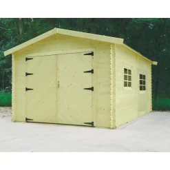 Solid Superia Traditional Wood Garage - Geïmpregneerd - Zadeldak - 358x508x281,5cm