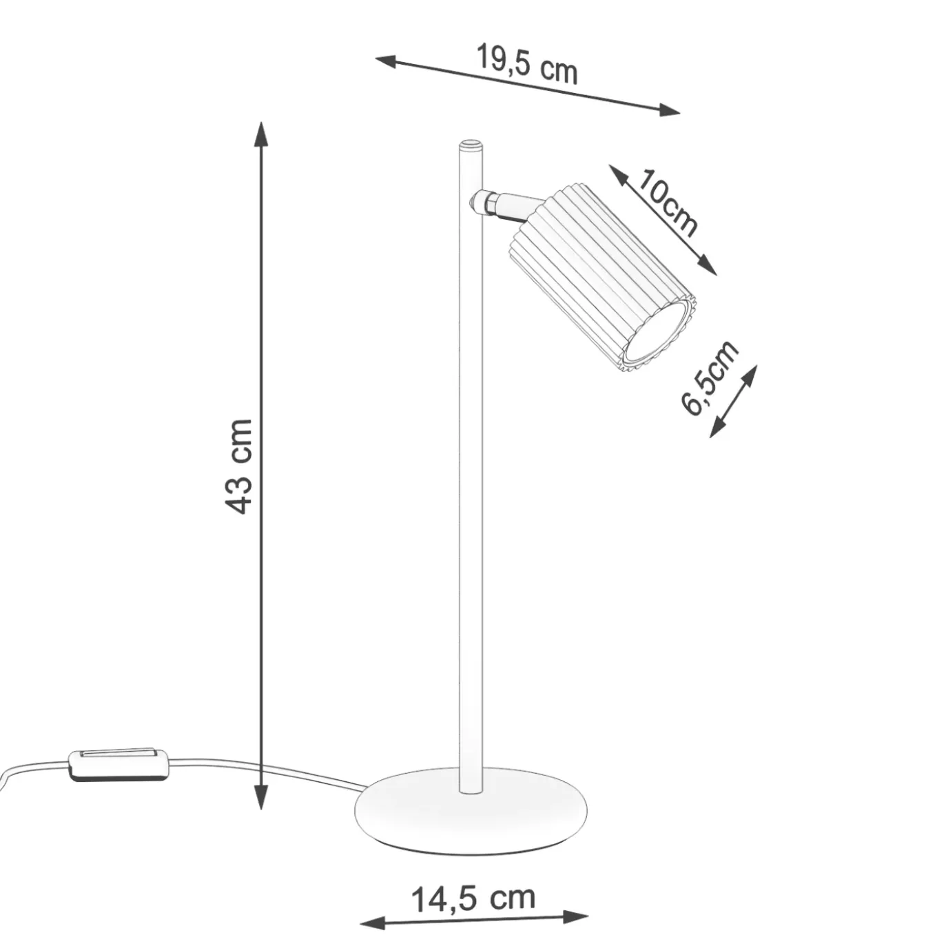 Sollux Lighting Bureaulamp Karbon Zwart Aluminium