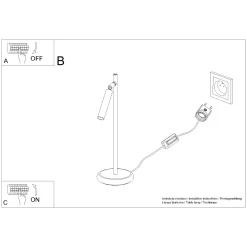 Sollux Lighting Bureaulamp Pastelo Wit Staal
