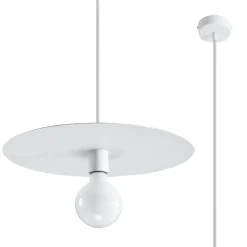 Sollux Lighting Hanglampen Flavio Wit Staal