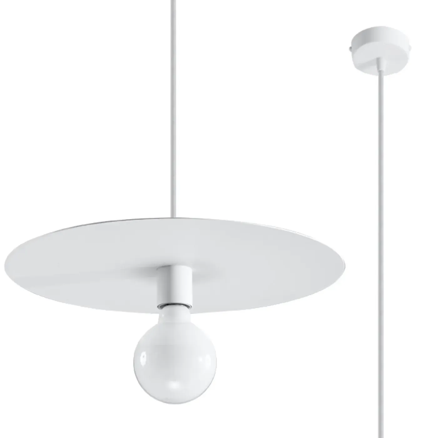 Sollux Lighting Hanglampen Flavio Wit Staal