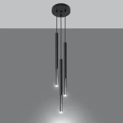 Sollux Lighting Hanglampen Mozaica Zwart/chroom Staal