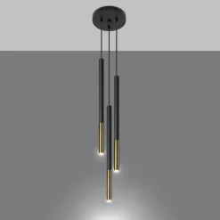 Sollux Lighting Hanglampen Mozaica Zwart Goud Staal