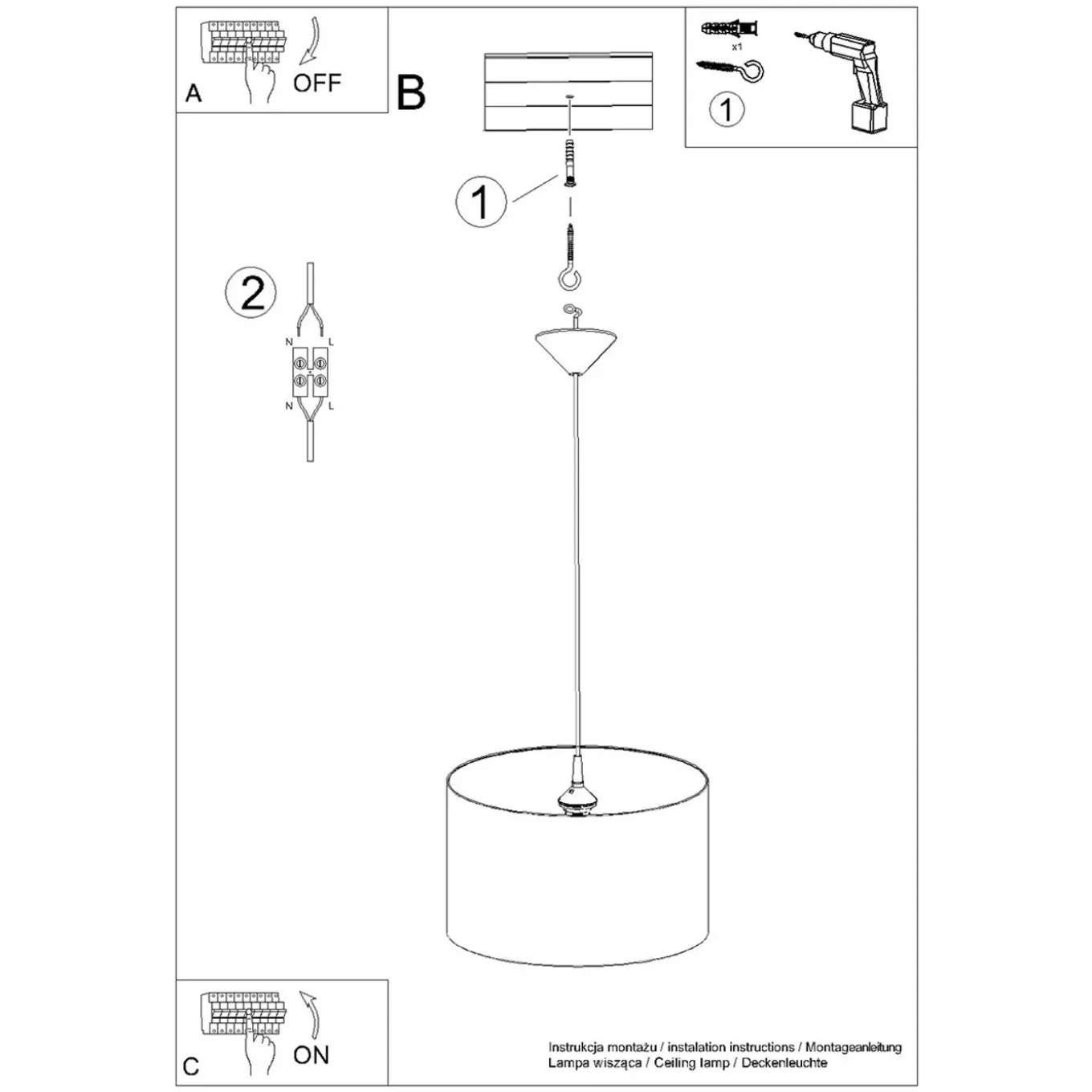 Sollux Lighting Hanglampen Sowy Veelkleurig Pvc