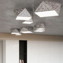 Sollux Lighting Plafondlampen Hexa Zilver Pvc