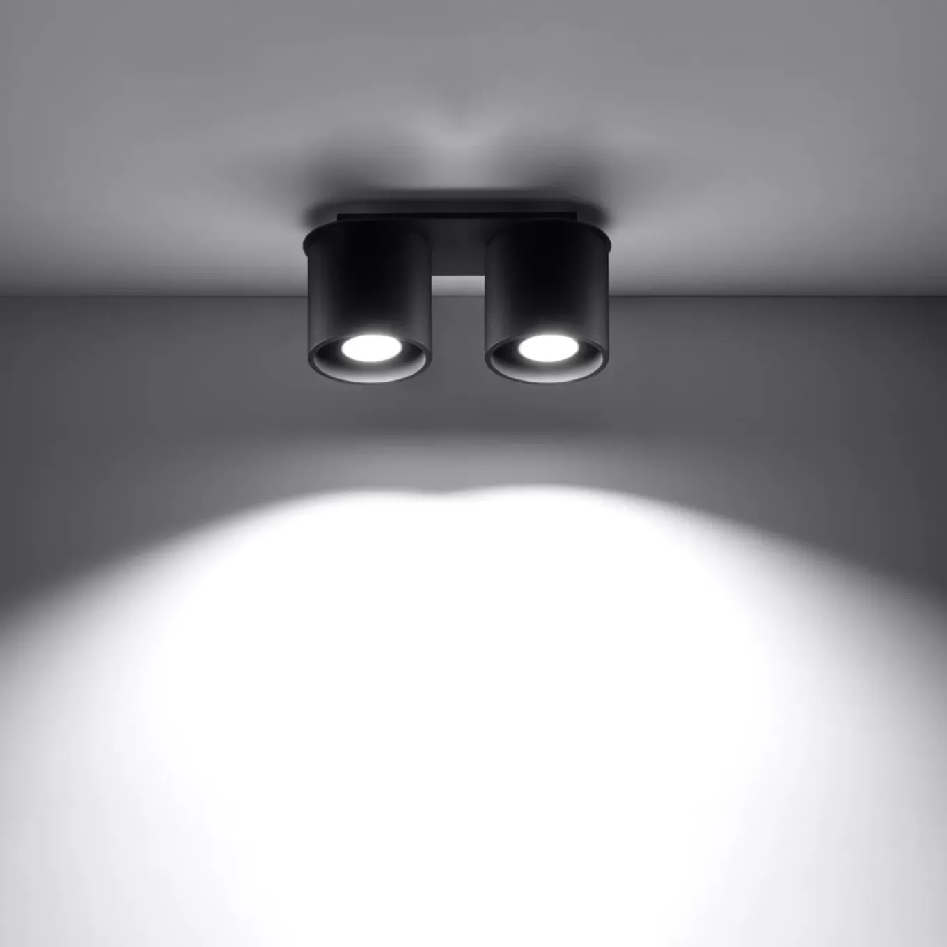 Sollux Lighting Plafondlampen Orbis Zwart Aluminium