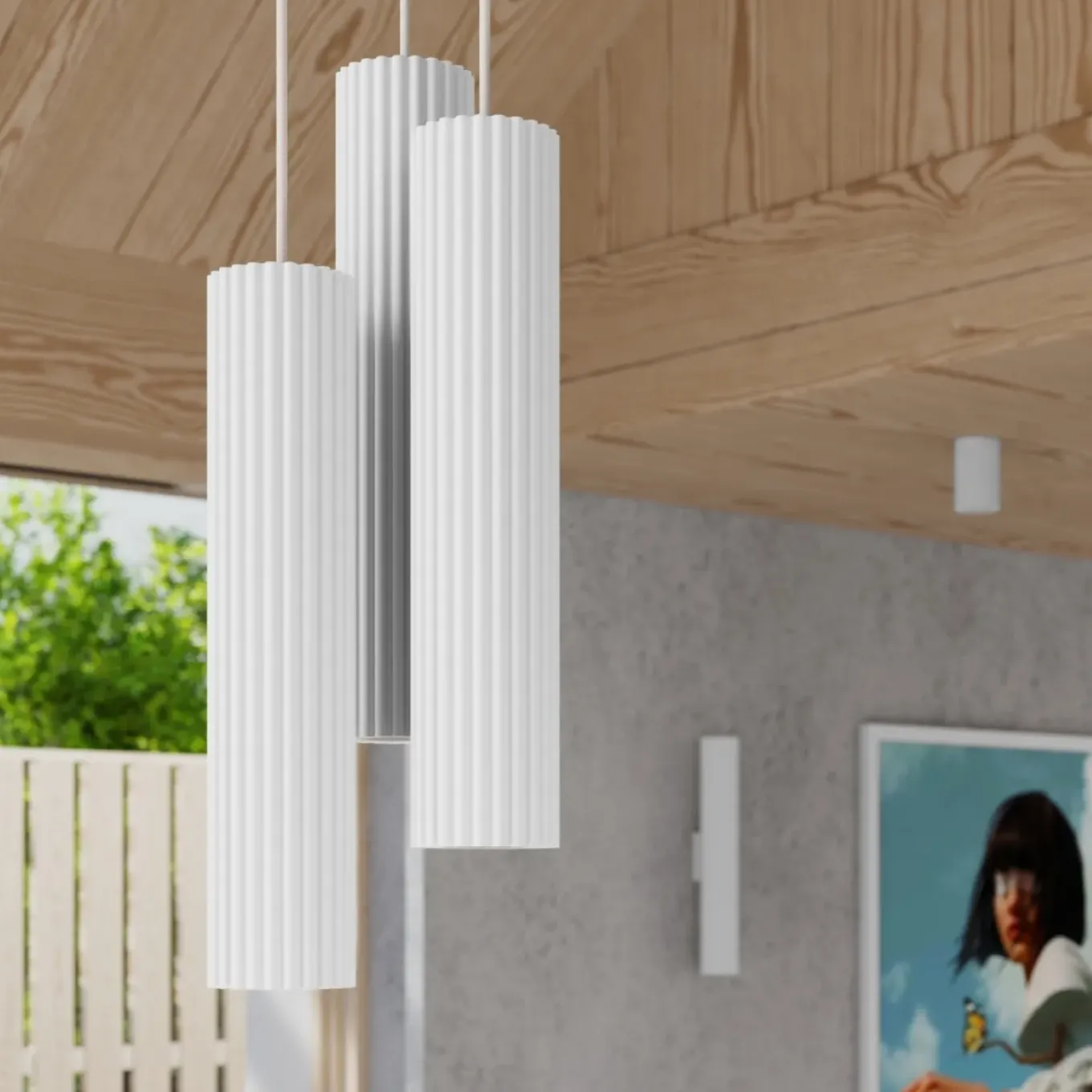 Sollux Lighting Plafondlamp Karbon Wit Aluminium