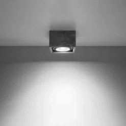 Sollux Lighting Plafondlampen Quatro Grijs Concreet