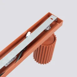 Sollux Lighting Plafondlamp Karbon Rode Oker Aluminium