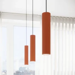 Sollux Lighting Plafondlamp Karbon Rode Oker Aluminium