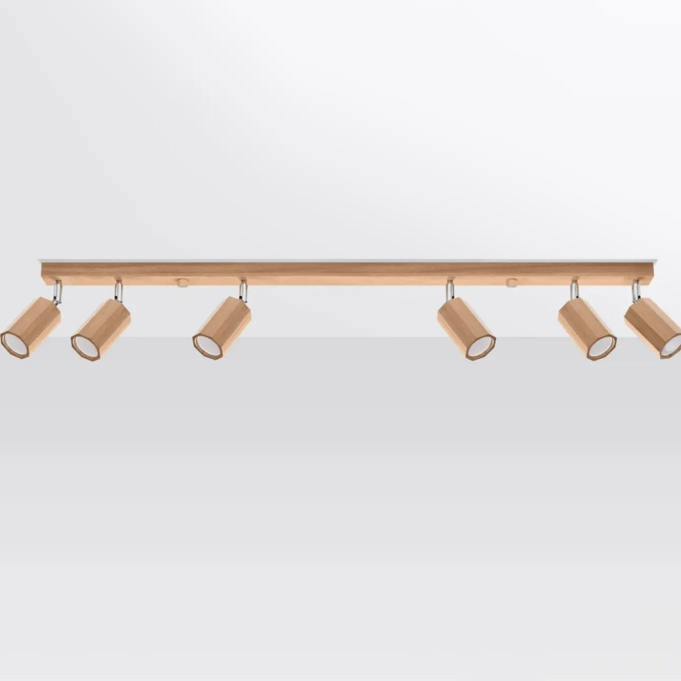 Sollux Lighting - Plafondlamp - Xenor 6 Eik Led 4000k