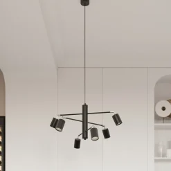Sollux Lighting - Plafondlamp - Torim 4l Zwart Led 4000k