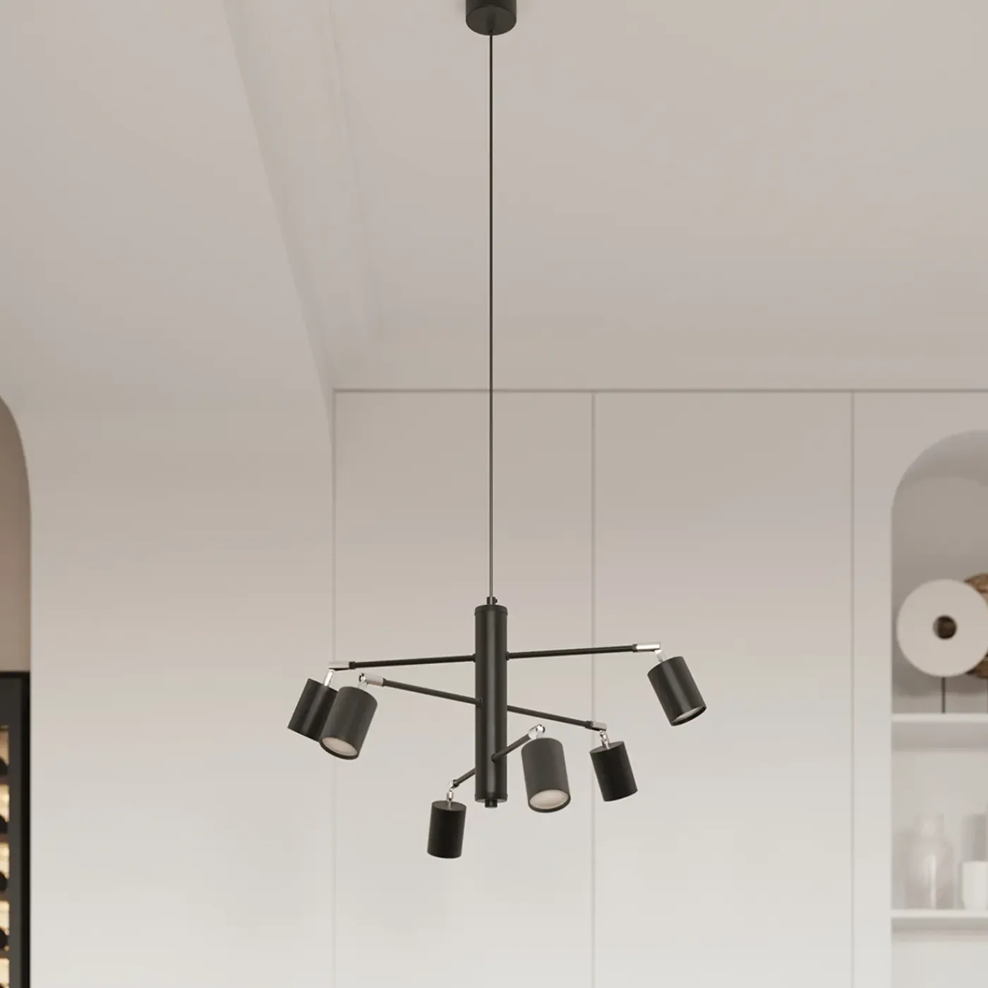 Sollux Lighting - Plafondlamp - Torim 4l Zwart Led 4000k