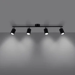 Sollux Lighting - Plafondlamp - Torim 4l Zwart Led 4000k