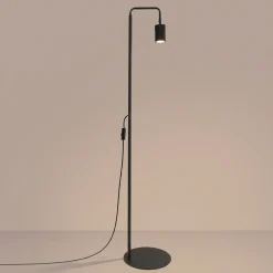 Sollux Lighting Vloerlampen Karbon Zwart Aluminium