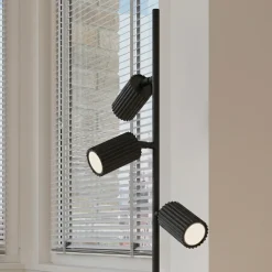 Sollux Lighting Vloerlampen Karbon Zwart Aluminium