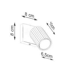 Sollux Lighting Wandlamp Karbon Beige Aluminium