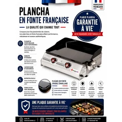SOMAGIC Gas Bakplaat So Premium 2 Branders 7kw