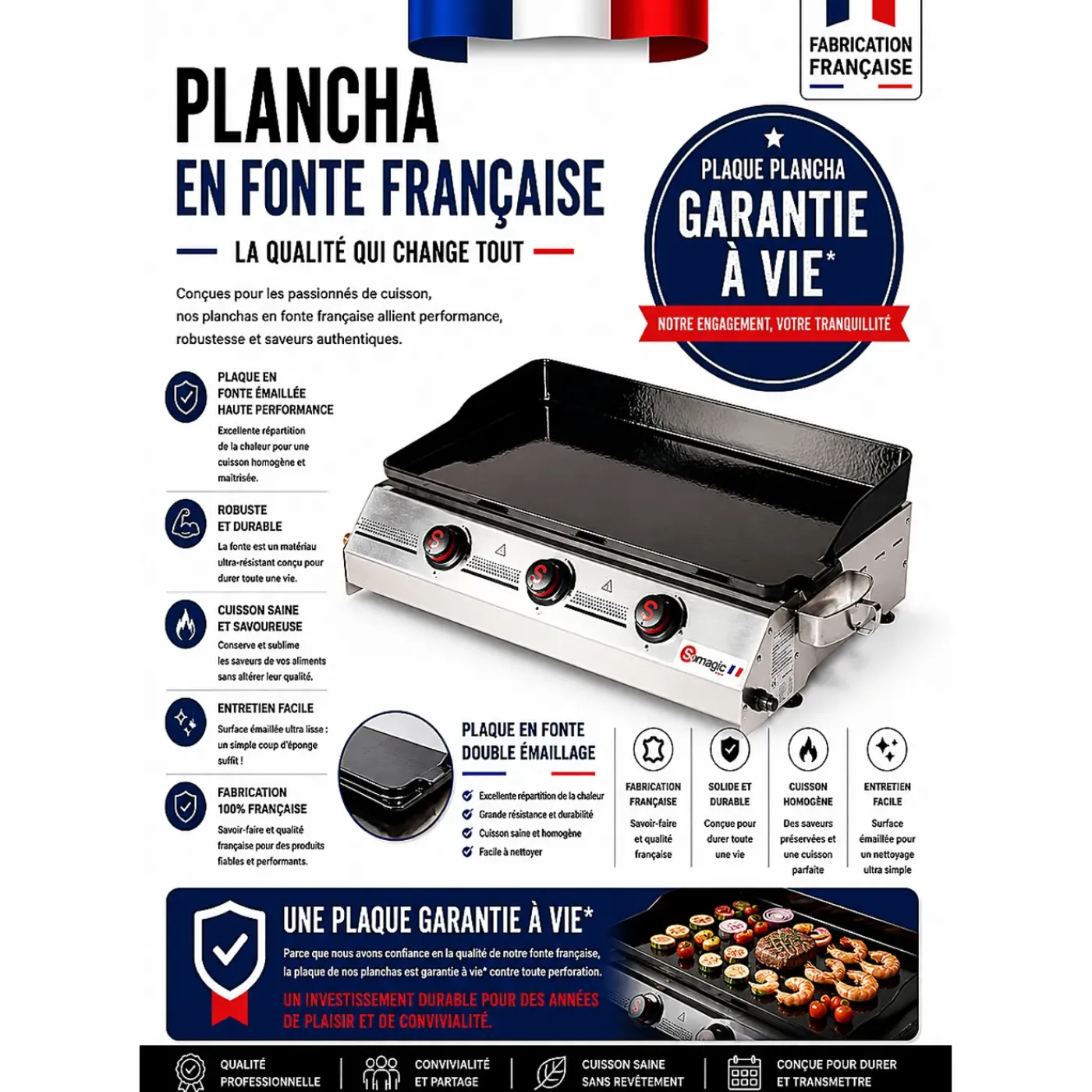SOMAGIC Plancha 3 Branders