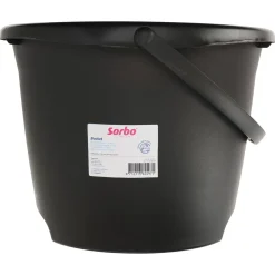 Sorbo emmer met maatverdeling zwart 10L