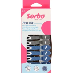 Sorbo wasknijpers plastic met softgrip 20 stuks