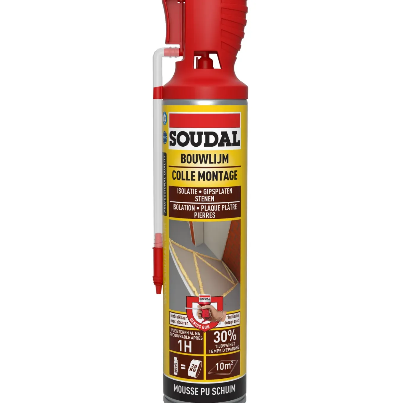 Soudal bouwlijm Genius Gun 600ml