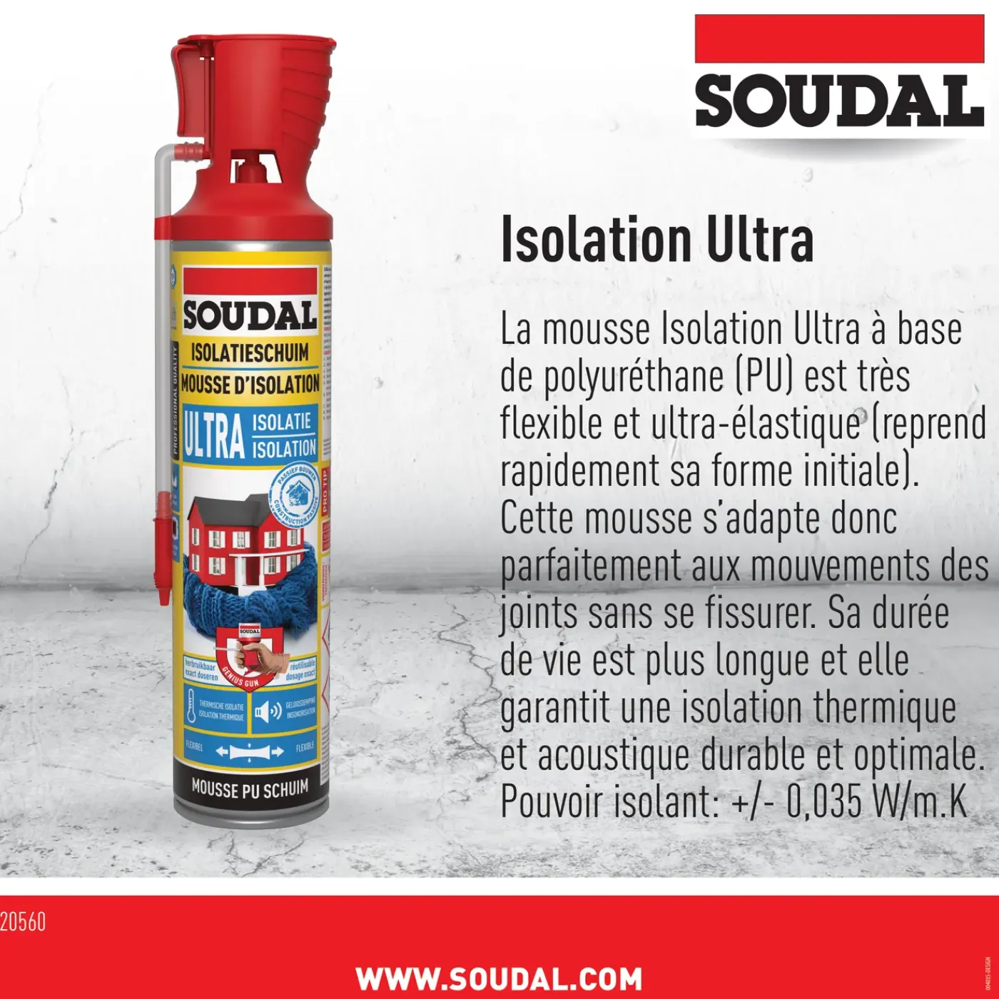 Soudal isolatieschuim Genius ultra 600ml