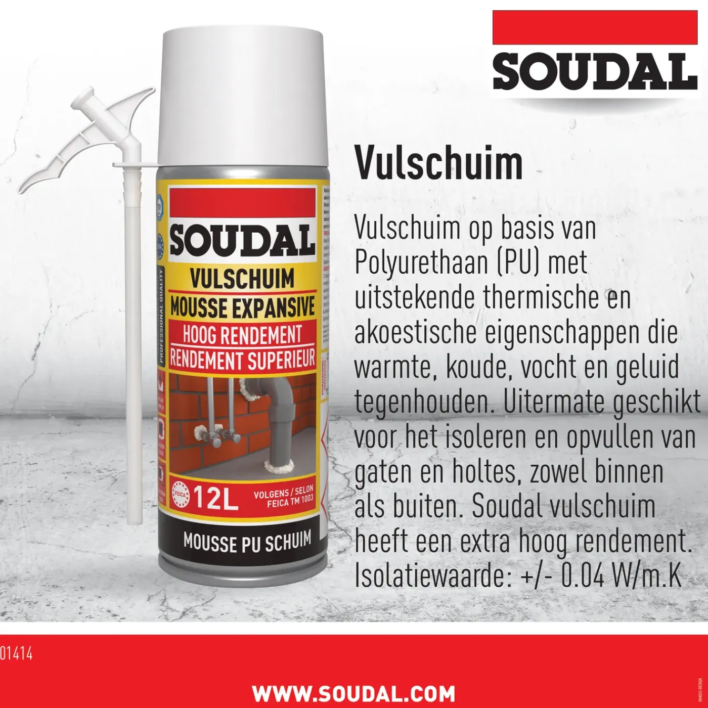Soudal manueel vulschuim 0,3L