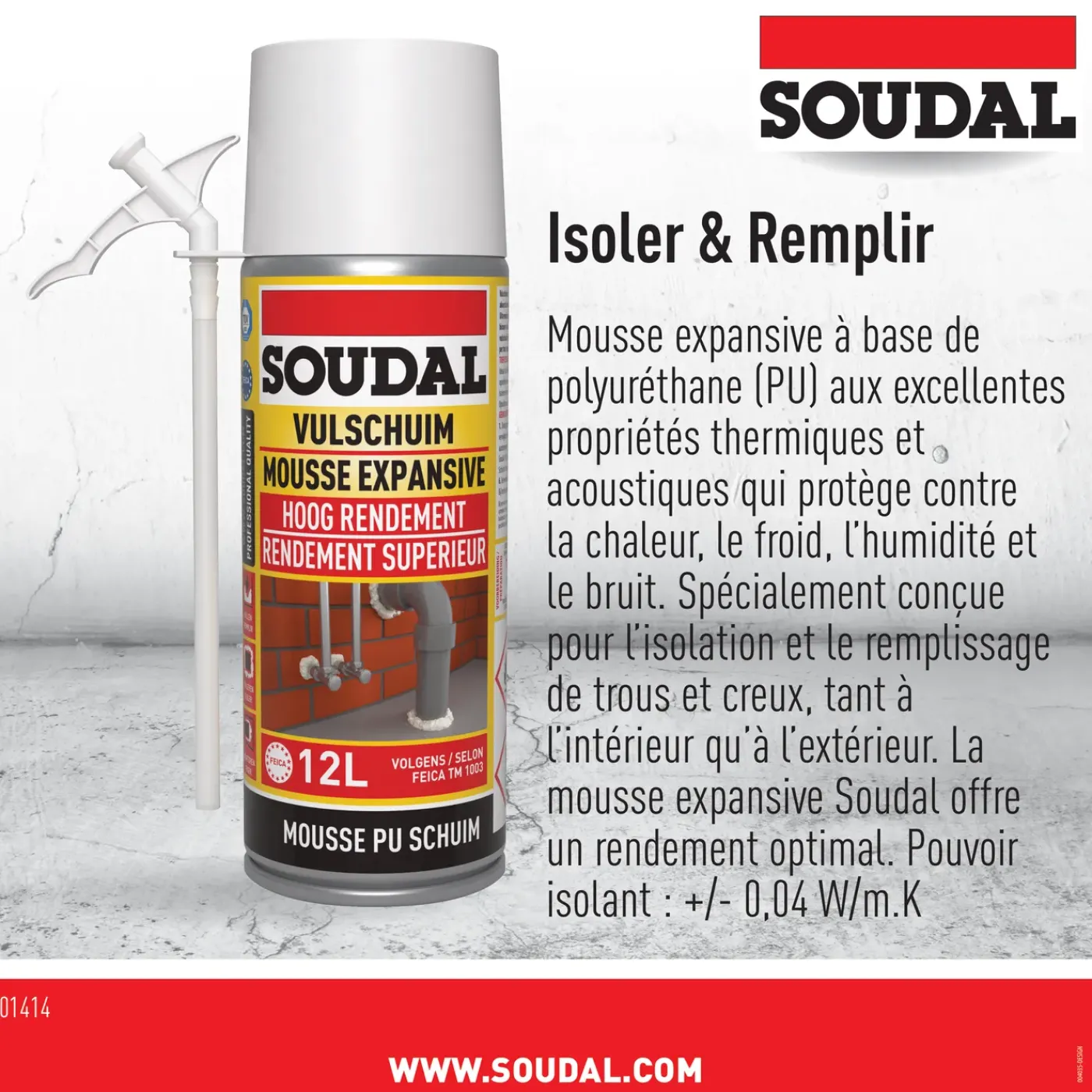 Soudal manueel vulschuim 0,3L