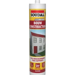 Soudal Neutrale bouwsilicone grijs 290ml