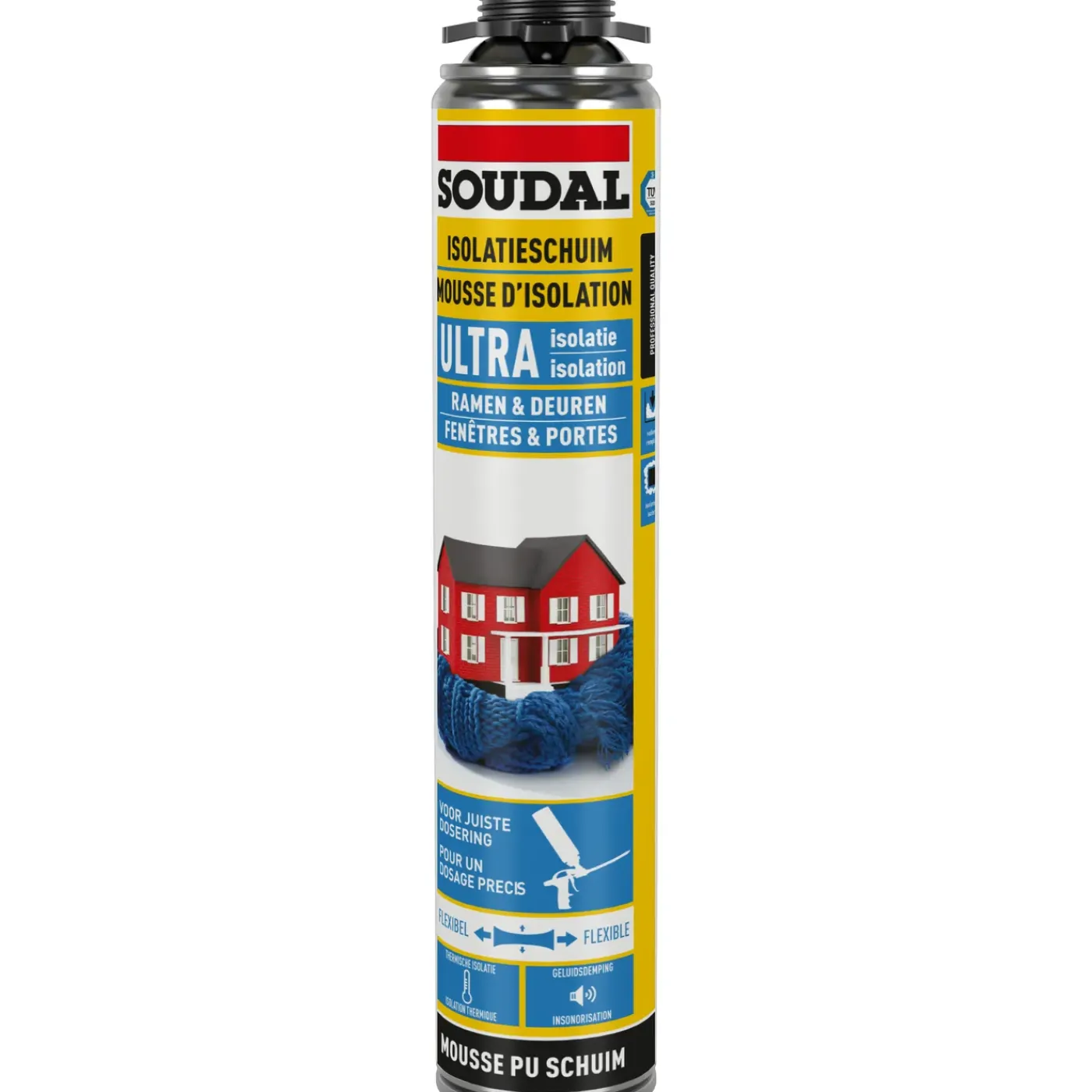Soudal PU isolatieschuim pistool Ultra isolatie 750ml