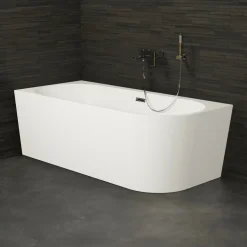 Spalina - Vrijstaand Bad - Capri 170 Gauche Blanche 170 X76 X58 Cm - Wit