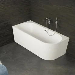 Spalina - Vrijstaand Bad - Capri 160 Gauche Blanche 160 X76 X58 cm - Wit