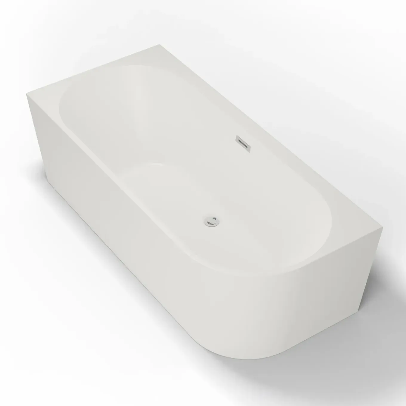 Spalina - Vrijstaand Bad - Capri 160 Gauche Blanche 160 X76 X58 cm - Wit