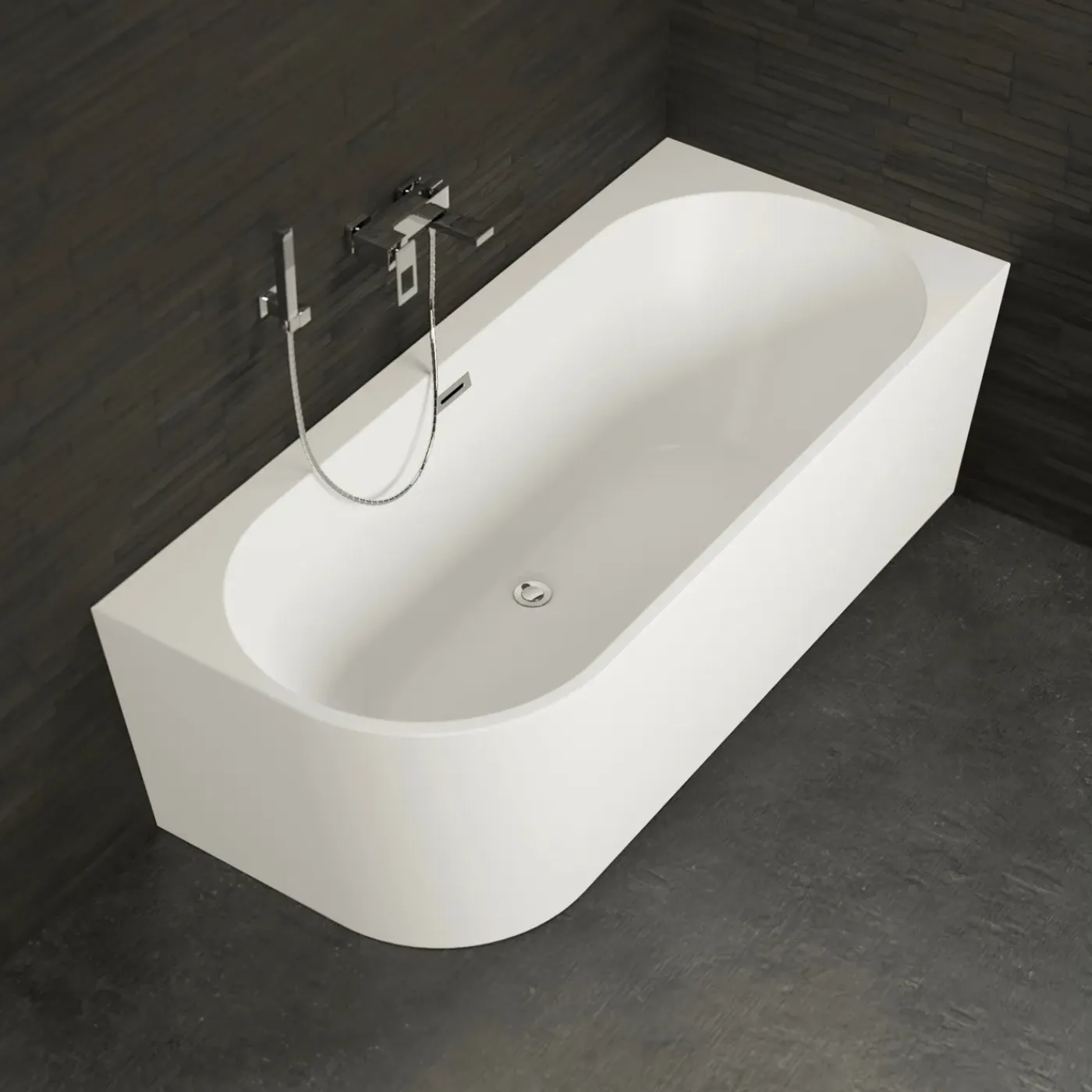 Spalina Paris Spalina - Vrijstaand Bad - Capri 170 Droite Blanche 170 X76 X58 Cm - Wit